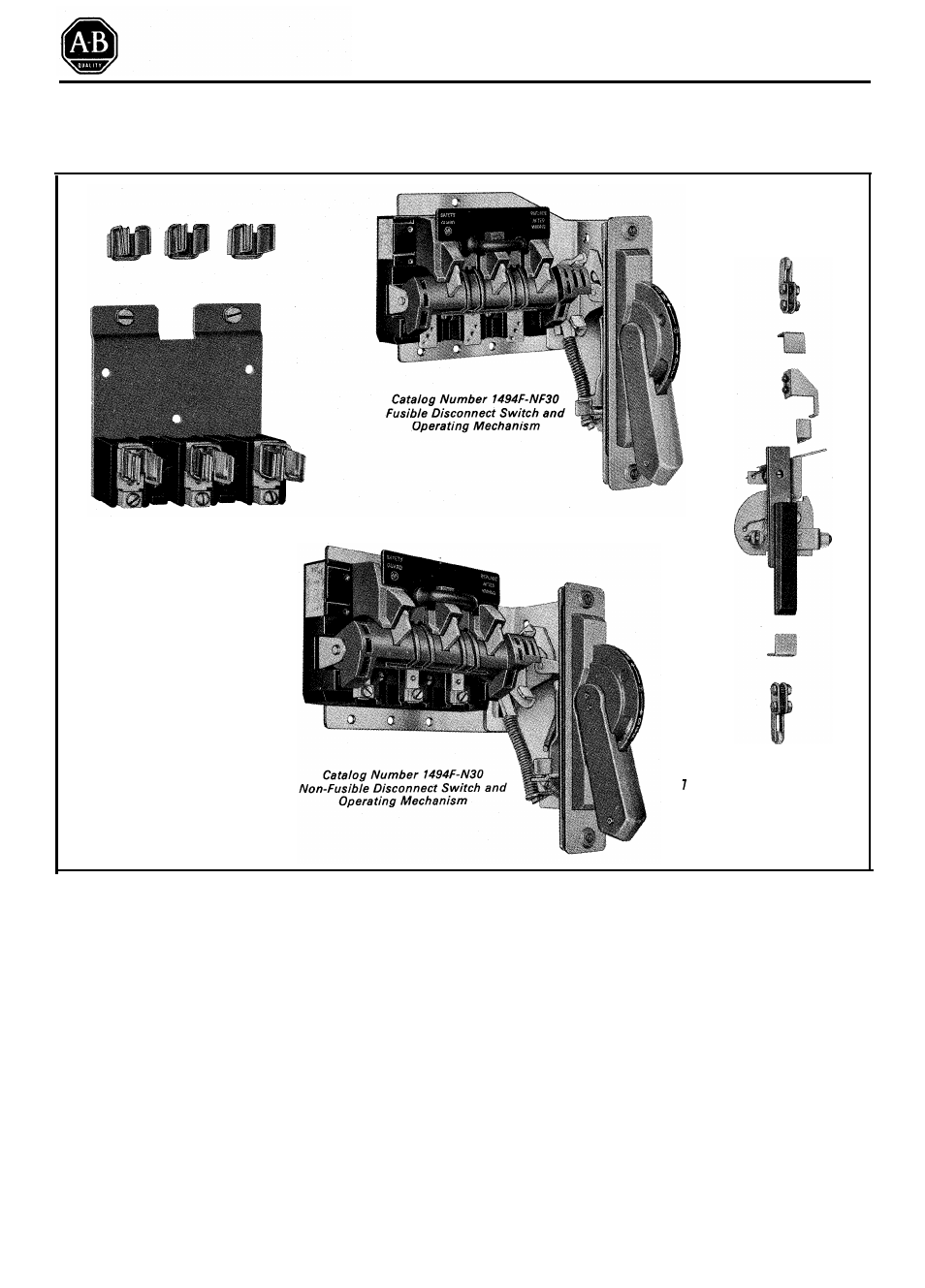 Rockwell Automation 1494F Flange Mounted Disconnect Switches Instructions User Manual | 7 pages