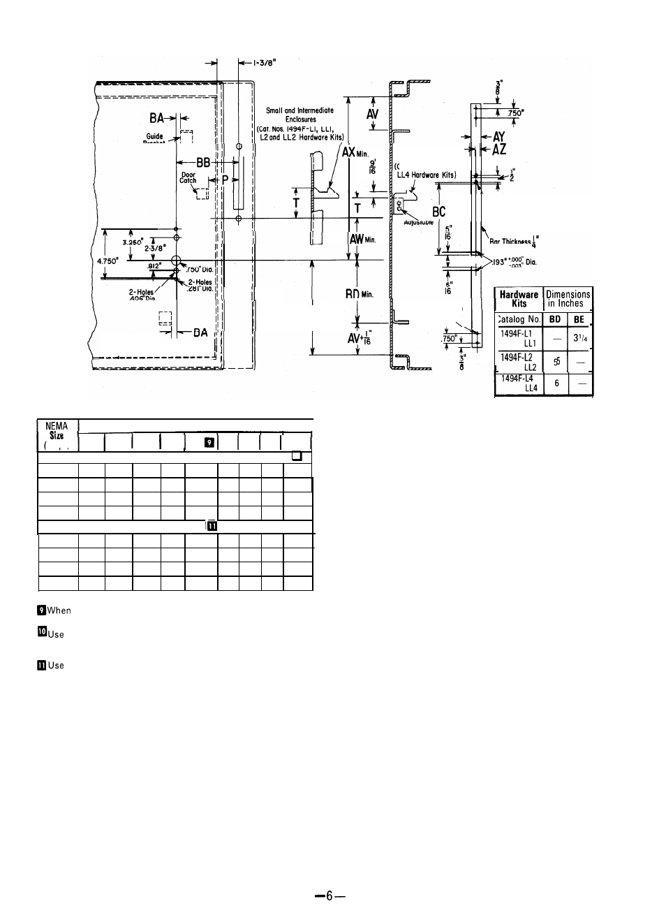 Door and handle construction, Guidelines, Instructions | Door and hardware construction | Rockwell Automation 1494F Flange Mounted Disconnect Switches Instructions User Manual | Page 6 / 7