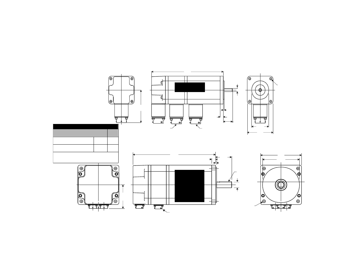 Dimensional data, N-2300 | Rockwell Automation 1398 N-Series Brushless Servo Motor Manual User Manual | Page 4 / 12