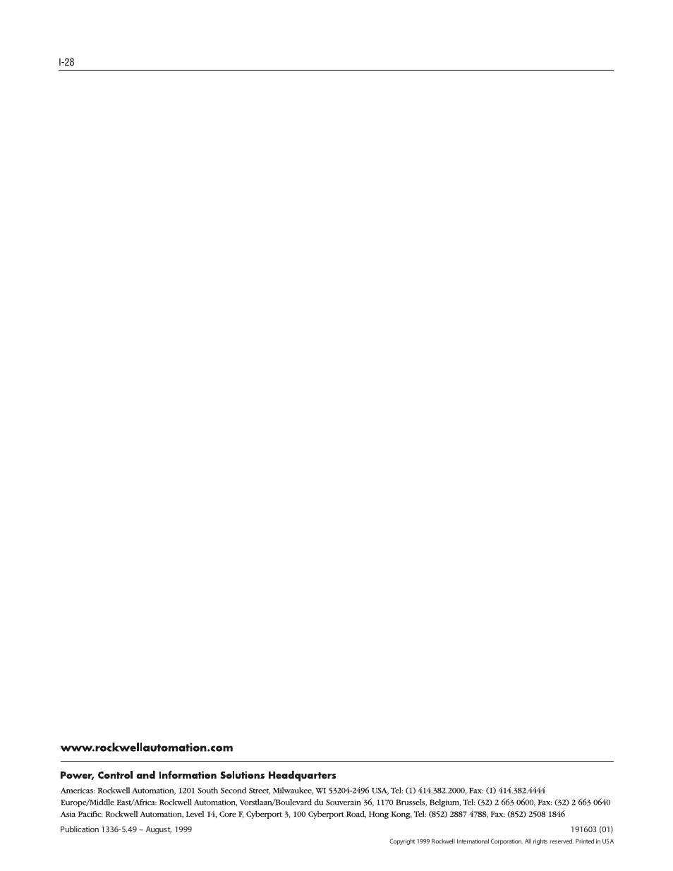 Rockwell Automation 1336-SN-SP19A Snubber Board Kit, 1336-SN-SP19A User Manual | Page 28 / 28