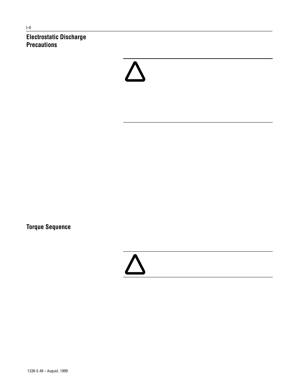 Electrostatic discharge precautions, Torque sequence | Rockwell Automation 1336-SN-SP19A Snubber Board Kit, 1336-SN-SP19A User Manual | Page 4 / 28
