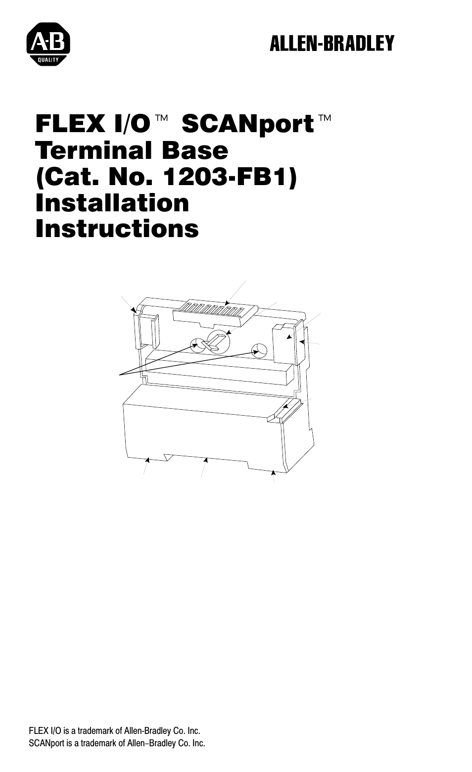 Rockwell Automation 1203-FB1 FLEX I/O SCANport Base User Manual | 7 pages