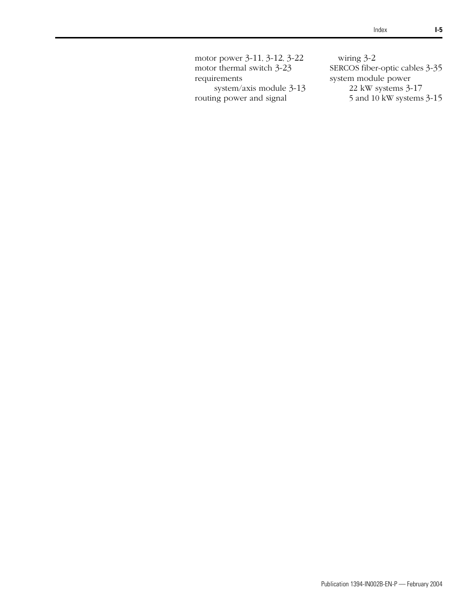 Rockwell Automation 1394 SERCOS Interface Multi-Axis Motion Control System Installation Manual User Manual | Page 145 / 147