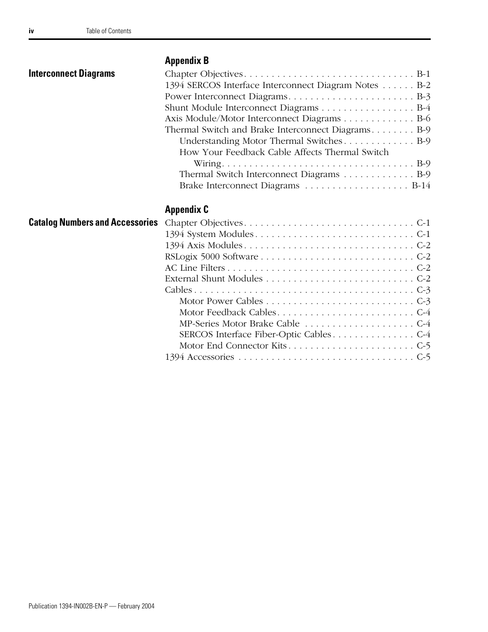 Rockwell Automation 1394 SERCOS Interface Multi-Axis Motion Control System Installation Manual User Manual | Page 6 / 147