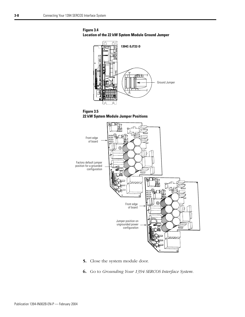 Rockwell Automation 1394 SERCOS Interface Multi-Axis Motion Control System Installation Manual User Manual | Page 62 / 147