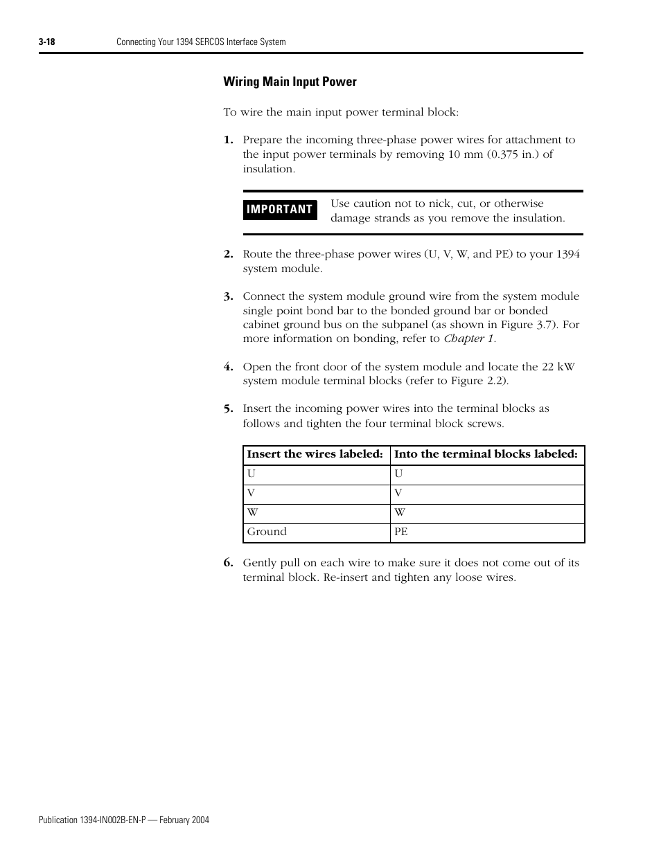 Rockwell Automation 1394 SERCOS Interface Multi-Axis Motion Control System Installation Manual User Manual | Page 72 / 147