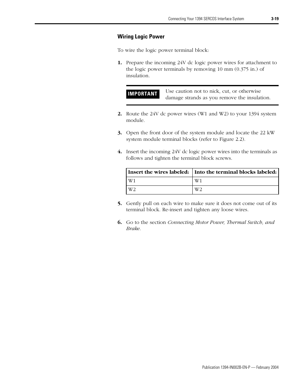 Rockwell Automation 1394 SERCOS Interface Multi-Axis Motion Control System Installation Manual User Manual | Page 73 / 147