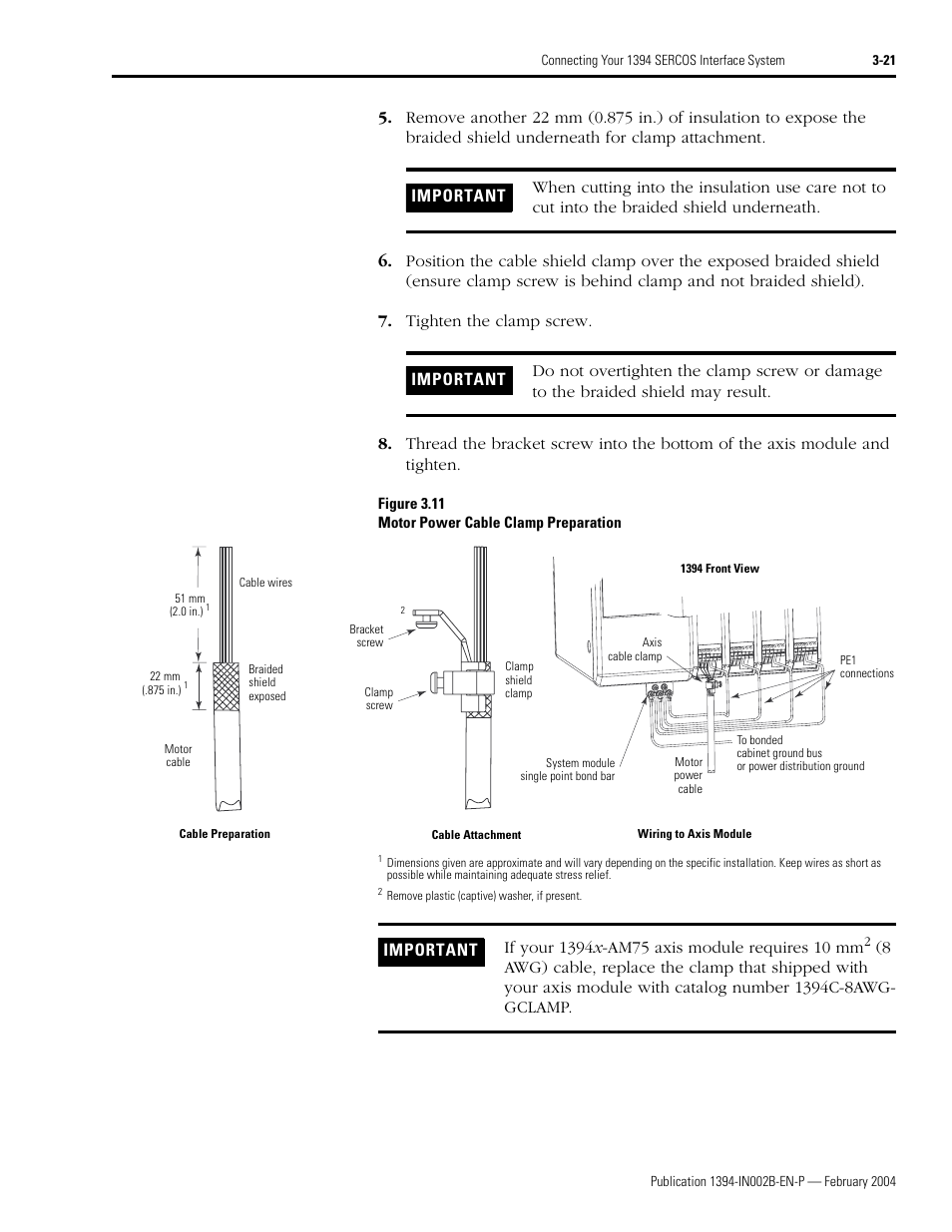 Figure 3.11 | Rockwell Automation 1394 SERCOS Interface Multi-Axis Motion Control System Installation Manual User Manual | Page 75 / 147