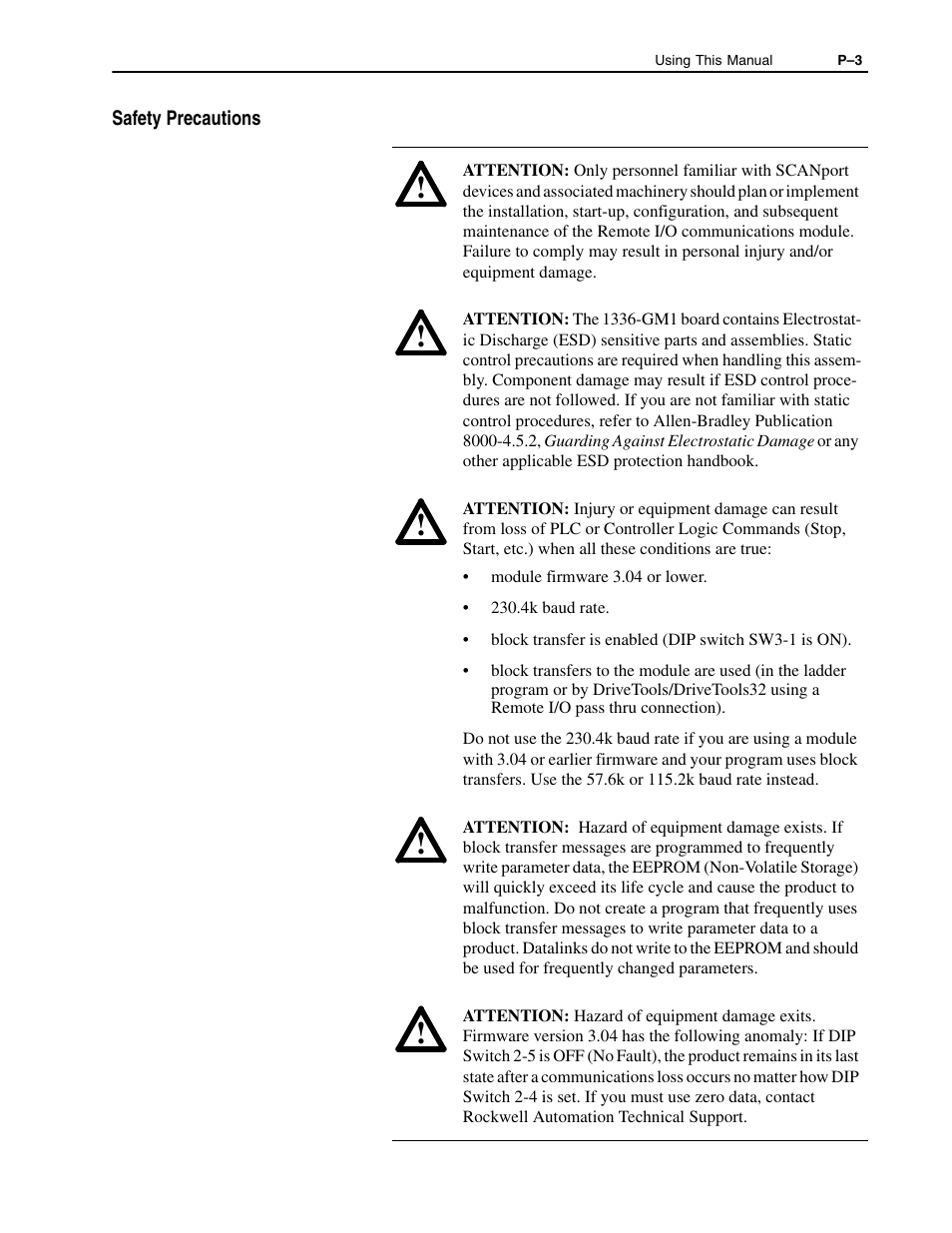 Rockwell Automation 1336-GM1 Remote I/O Communications Module User Manual | Page 9 / 96