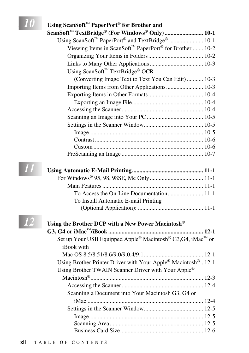 Brother DCP1400 User Manual | Page 14 / 147