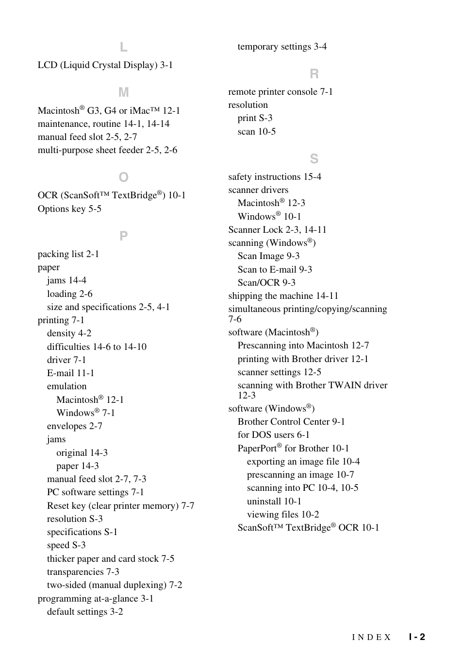 Brother DCP1400 User Manual | Page 145 / 147