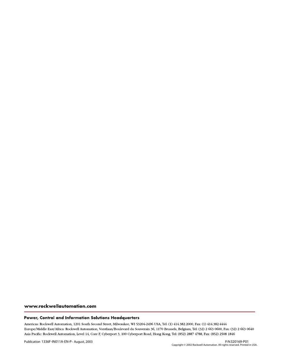 Rockwell Automation 1336F PLUS II Custom Firmware Instructions - EN921 User Manual | Page 8 / 8