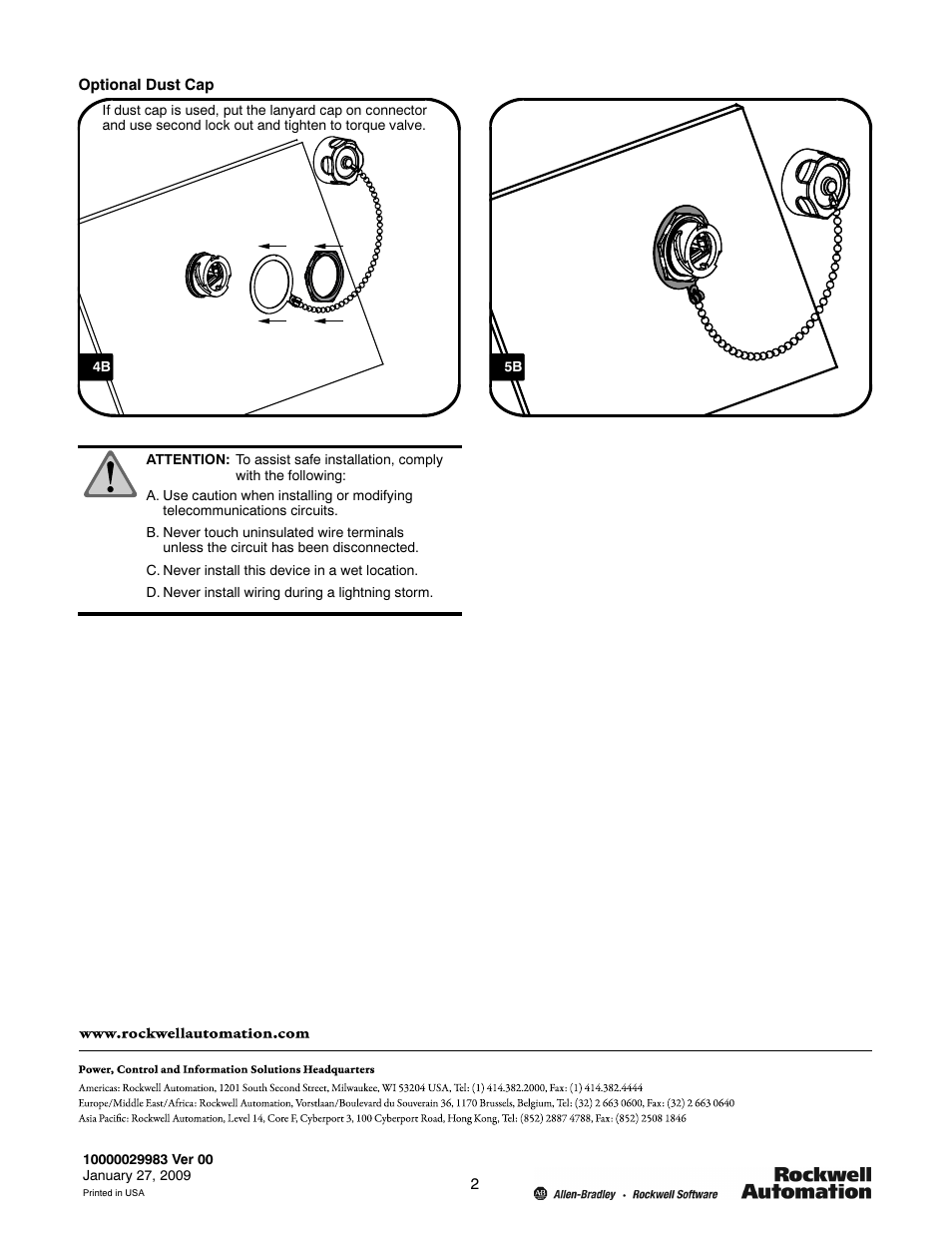 Rockwell Automation 1585BP Bulkhead Coupler User Manual | Page 2 / 2