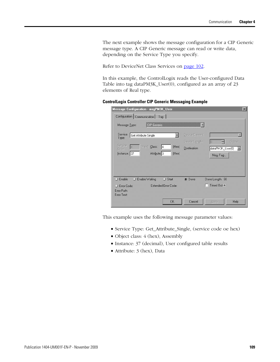 Rockwell Automation 1404-M4_M5_M6_M8 Powermonitor 3000 User Manual, Firmware rev. 3.0 or LATER User Manual | Page 109 / 356