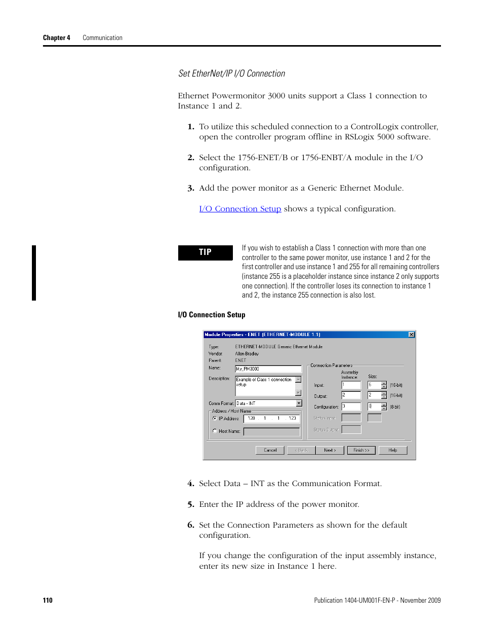 Rockwell Automation 1404-M4_M5_M6_M8 Powermonitor 3000 User Manual, Firmware rev. 3.0 or LATER User Manual | Page 110 / 356