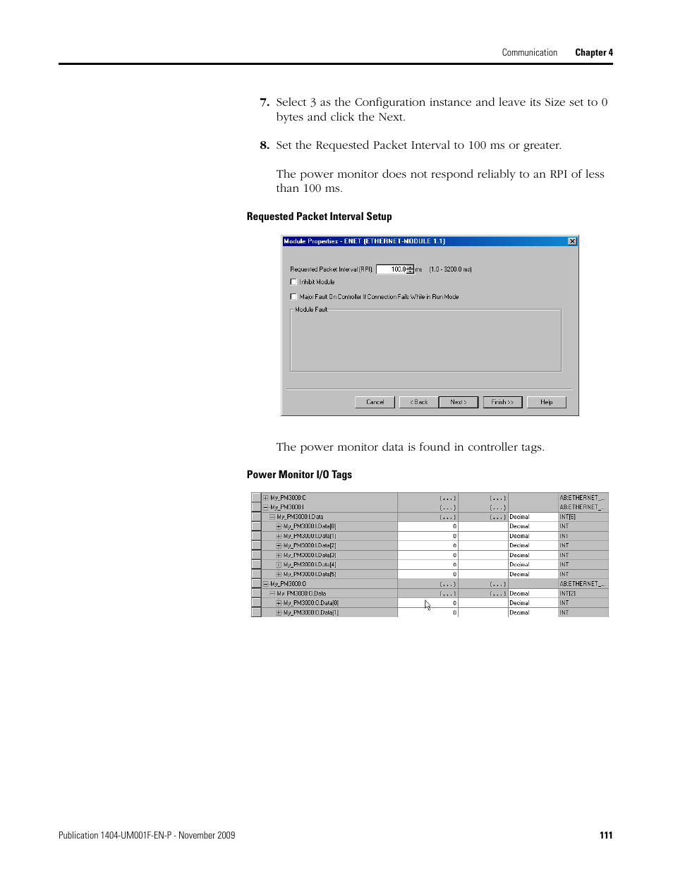 Rockwell Automation 1404-M4_M5_M6_M8 Powermonitor 3000 User Manual, Firmware rev. 3.0 or LATER User Manual | Page 111 / 356