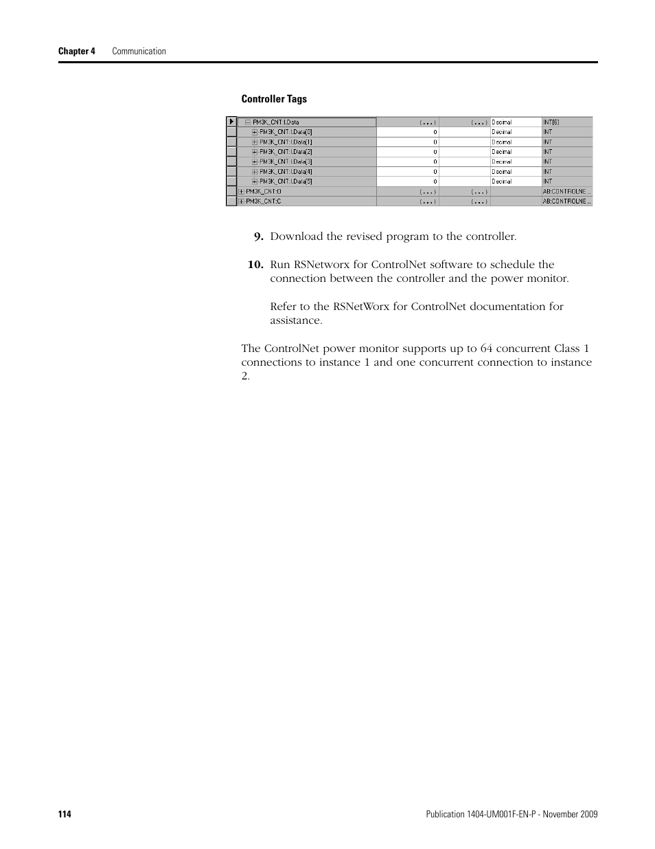 Rockwell Automation 1404-M4_M5_M6_M8 Powermonitor 3000 User Manual, Firmware rev. 3.0 or LATER User Manual | Page 114 / 356