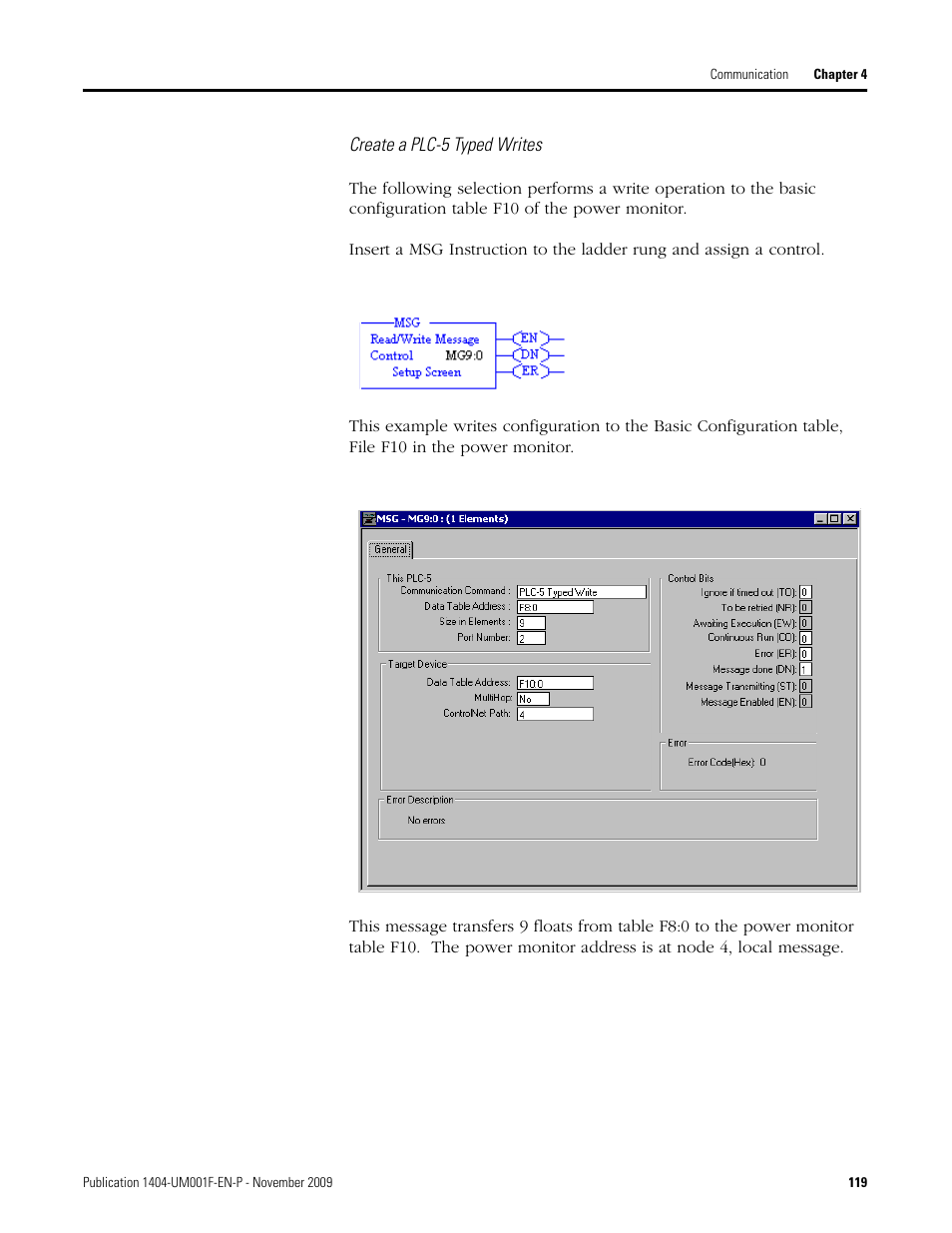 Rockwell Automation 1404-M4_M5_M6_M8 Powermonitor 3000 User Manual, Firmware rev. 3.0 or LATER User Manual | Page 119 / 356
