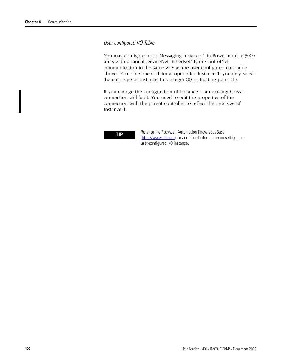 Rockwell Automation 1404-M4_M5_M6_M8 Powermonitor 3000 User Manual, Firmware rev. 3.0 or LATER User Manual | Page 122 / 356