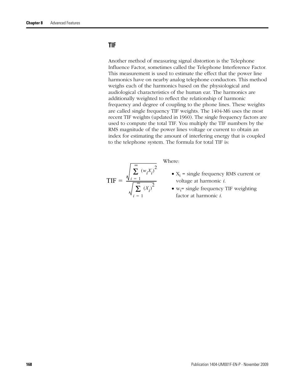 Rockwell Automation 1404-M4_M5_M6_M8 Powermonitor 3000 User Manual, Firmware rev. 3.0 or LATER User Manual | Page 168 / 356