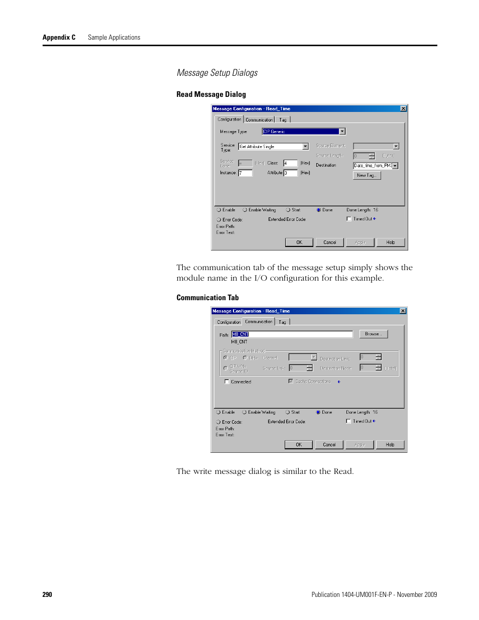 Rockwell Automation 1404-M4_M5_M6_M8 Powermonitor 3000 User Manual, Firmware rev. 3.0 or LATER User Manual | Page 290 / 356