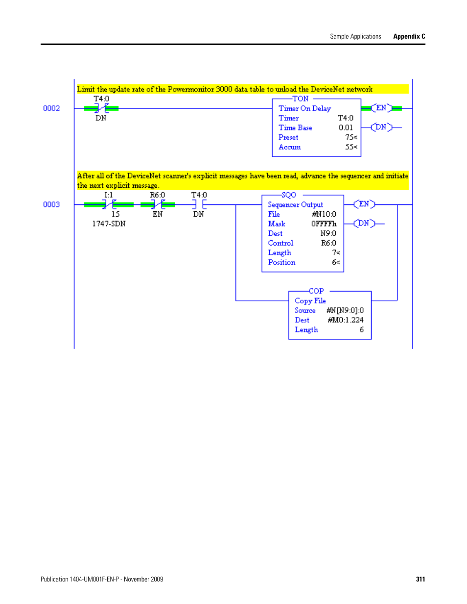 Rockwell Automation 1404-M4_M5_M6_M8 Powermonitor 3000 User Manual, Firmware rev. 3.0 or LATER User Manual | Page 311 / 356