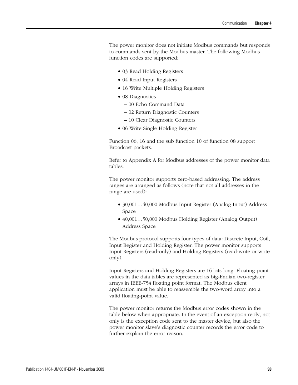 Rockwell Automation 1404-M4_M5_M6_M8 Powermonitor 3000 User Manual, Firmware rev. 3.0 or LATER User Manual | Page 93 / 356