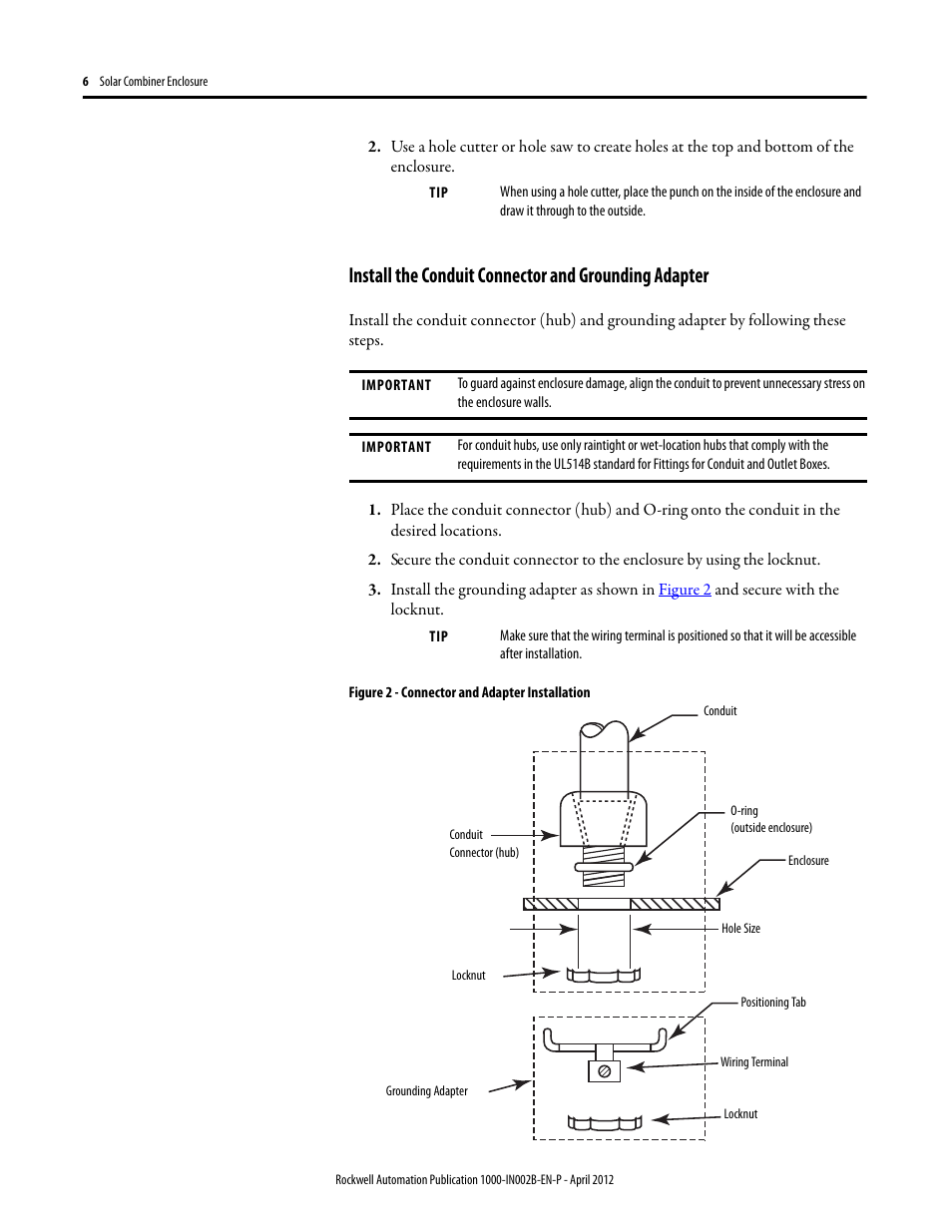 Rockwell Automation 1000-SB012 Solar Combination Enclosure User Manual | Page 6 / 12