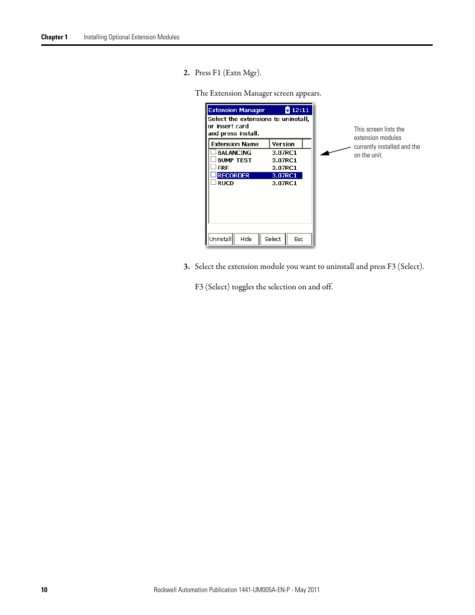 Rockwell Automation 1441-DYN25-MREC Time Recorder Extension Module for the Dynamix 2500 User Manual | Page 10 / 36