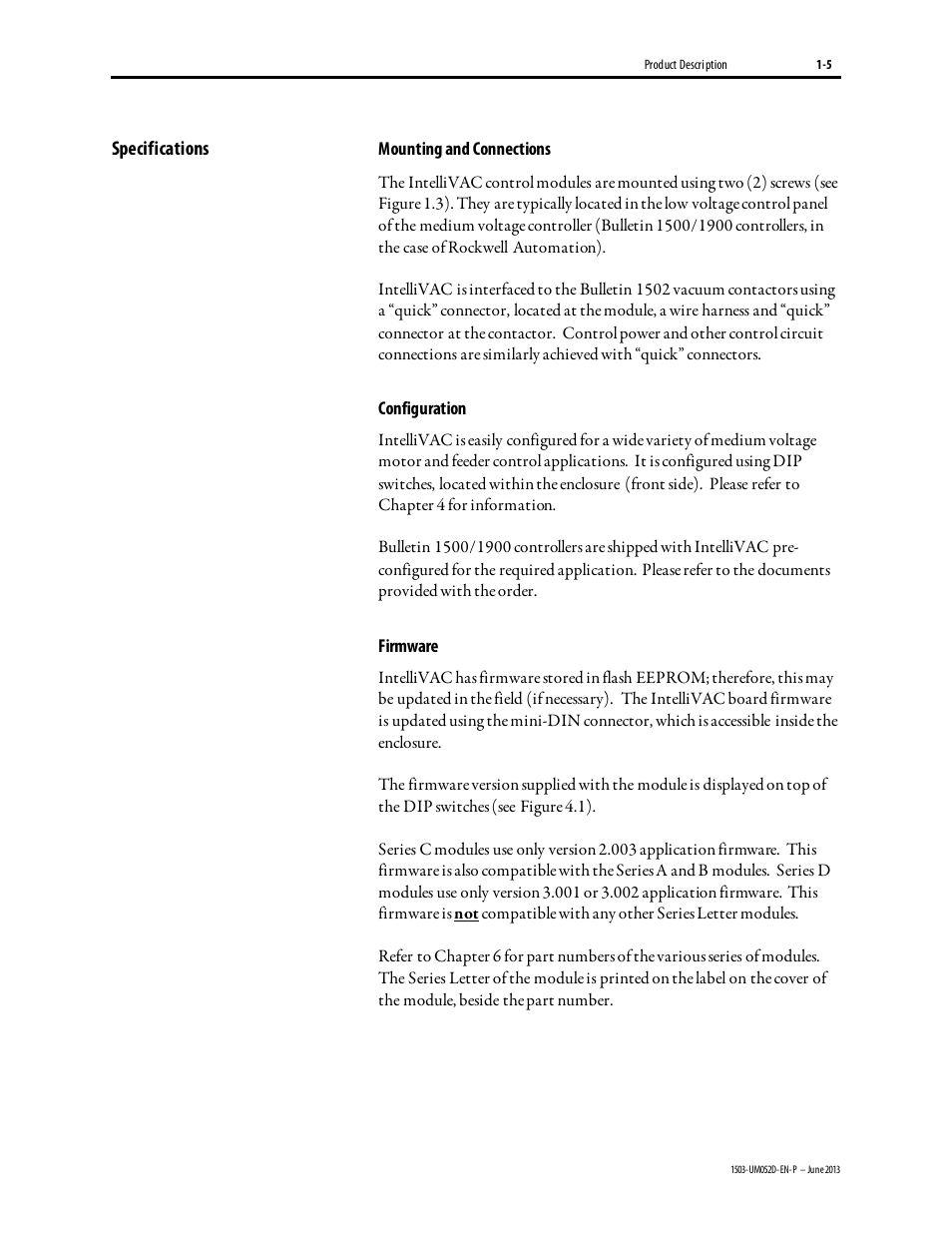 Rockwell Automation 1503 IntelliVAC Contactor Control Module - Series C and later User Manual | Page 9 / 53