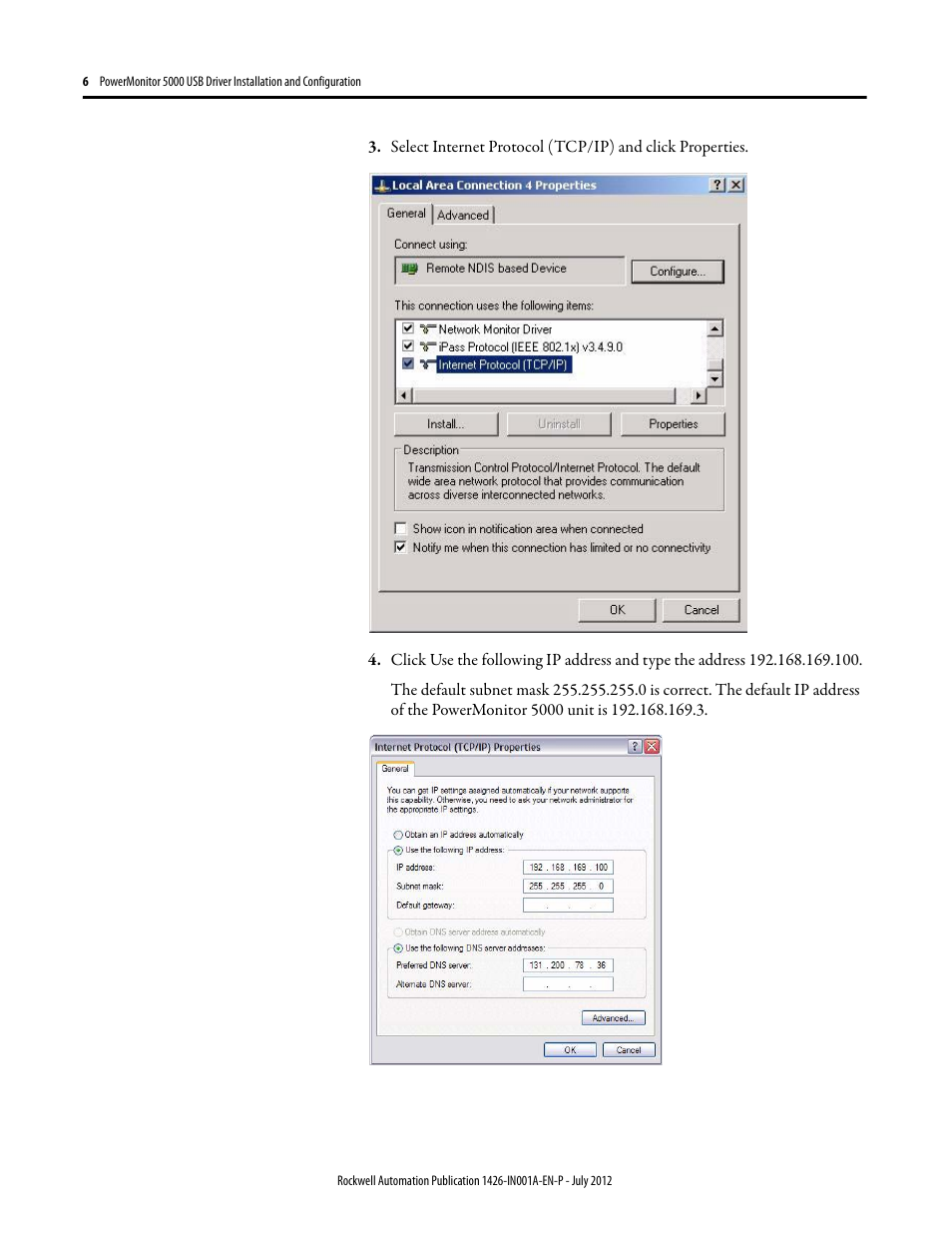 Rockwell Automation 1426-COMM-DNT PowerMonitor 5000 Unit Optional Communication Modules User Manual | Page 6 / 8