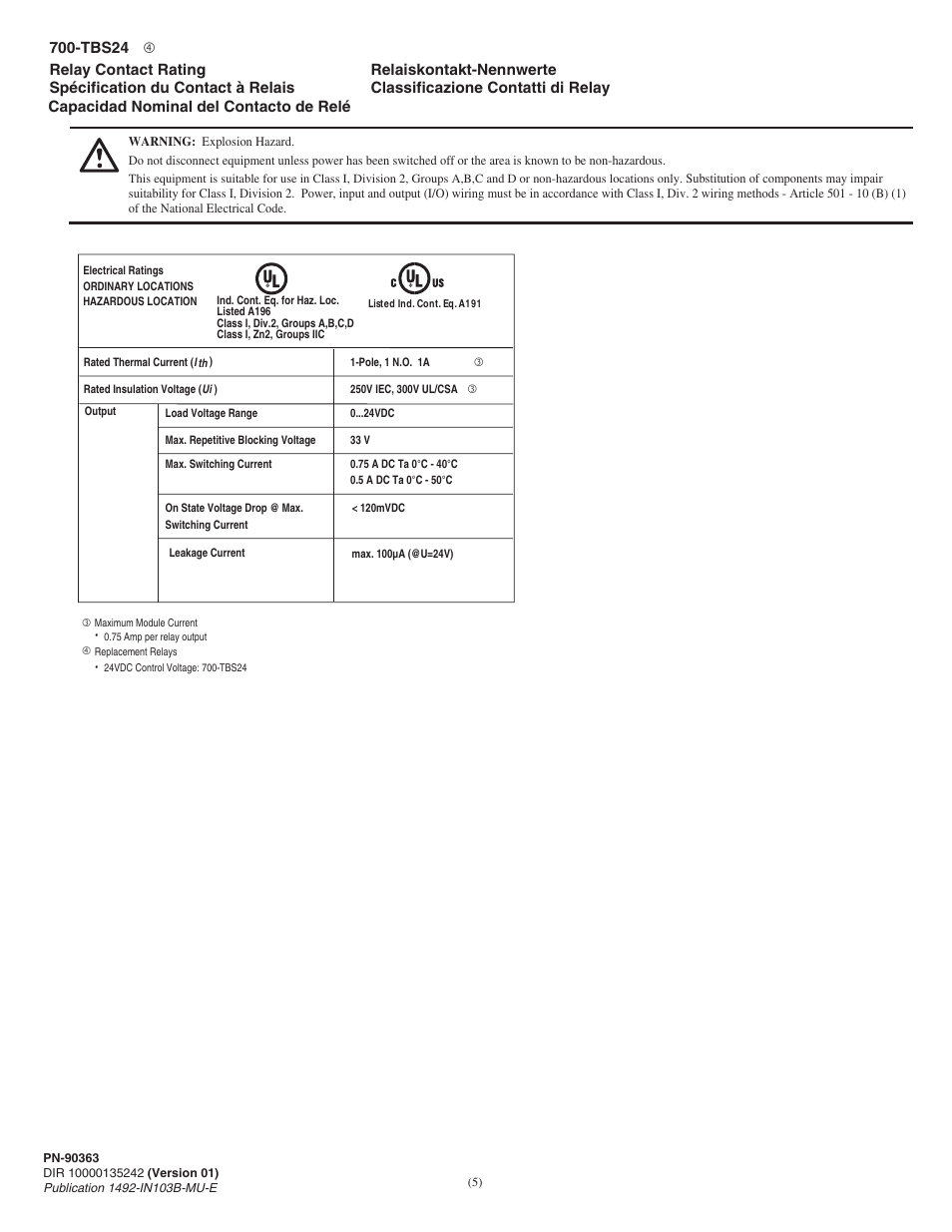 Rockwell Automation 1492-XIMTSxxxx_RXIMTSxxxx 16 and 32 Point Relay Interface Modules User Manual | Page 5 / 6
