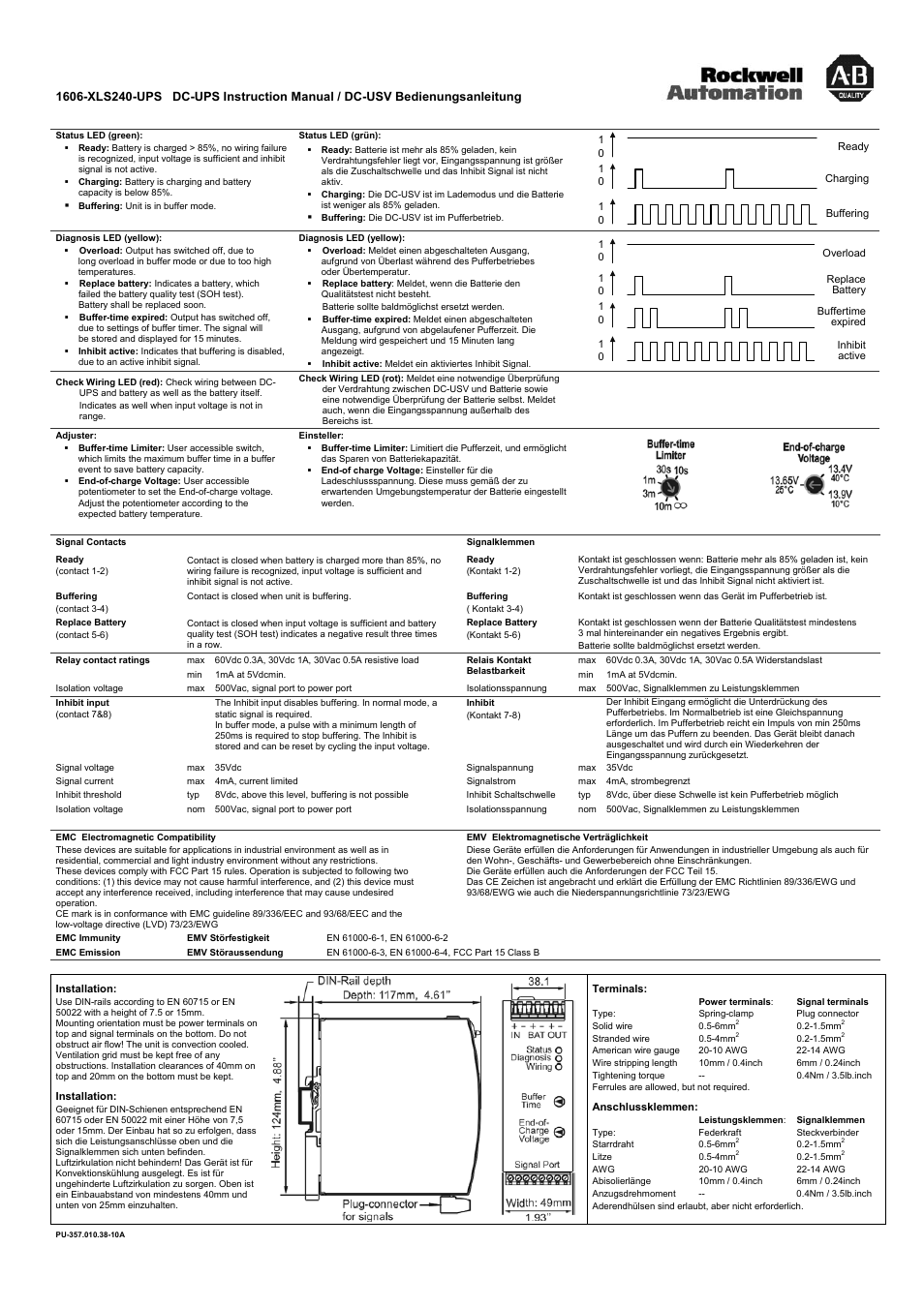 Rockwell Automation 1606-XLS240-UPS DC-UPS Uninterruptible Power Supply User Manual | Page 4 / 4