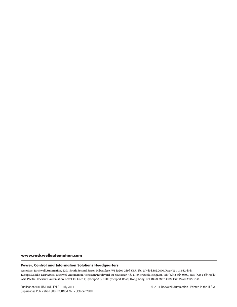 Rockwell Automation 900 Temperature Controller Communications Functions - Series B User Manual | Page 103 / 103