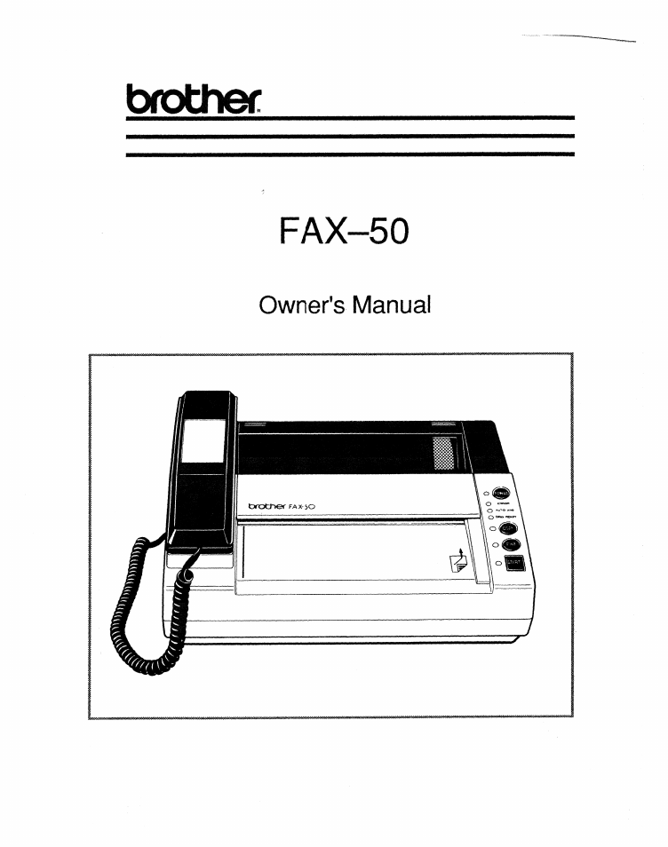 Brother FAX-50 User Manual | 32 pages