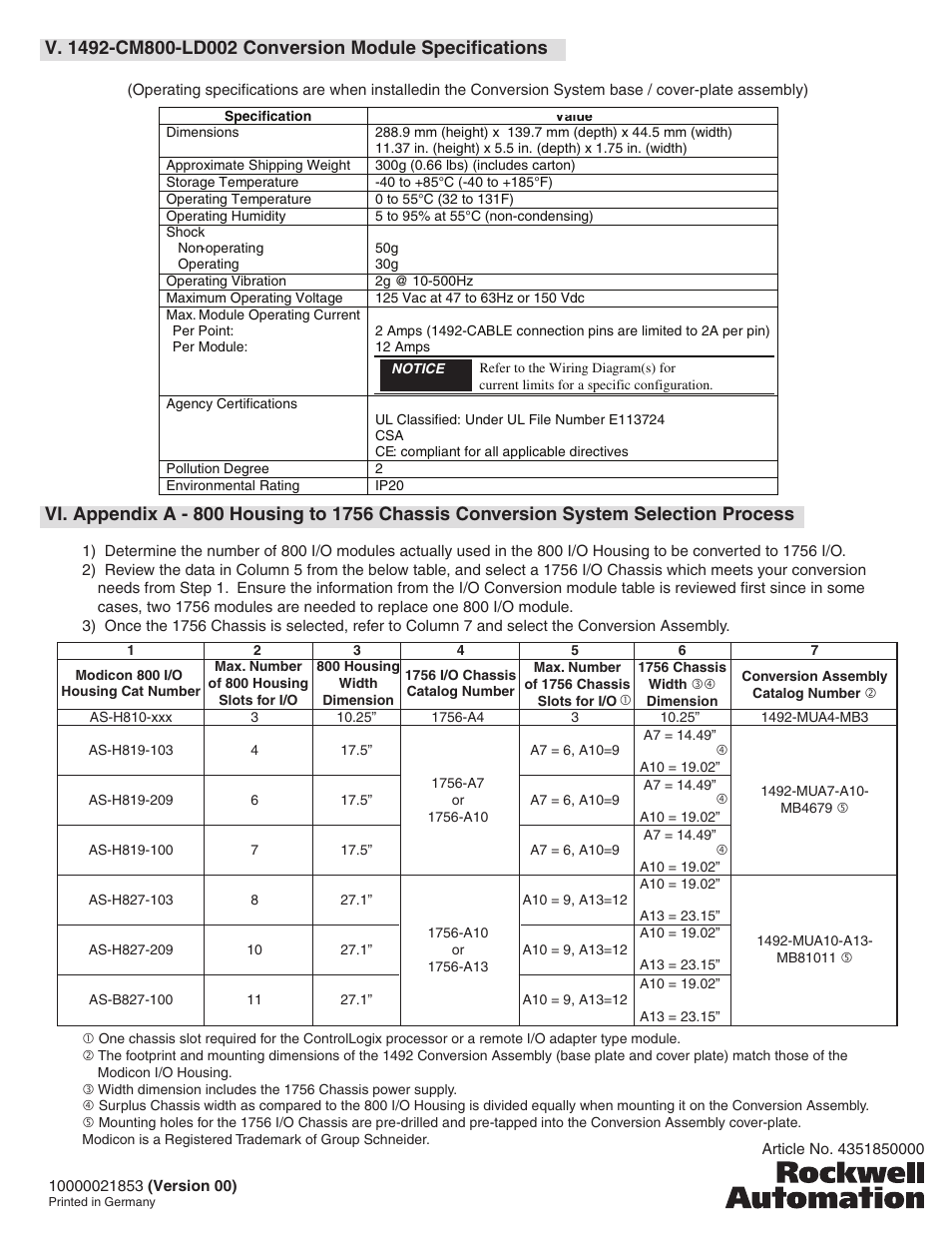 Rockwell Automation 1492-CM800-LD002 Field Wire Conv. Module for Modicon B804-116 to 1756-OA16 or B824-016 User Manual | Page 4 / 4