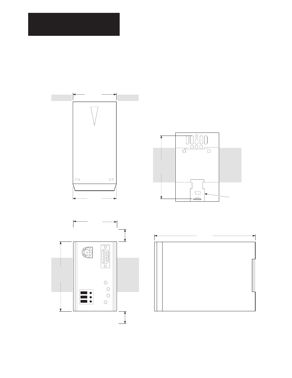 Enclosed style communications module dimensions | Rockwell Automation 1203 Serial Communications Module Series A User Manual | Page 28 / 68