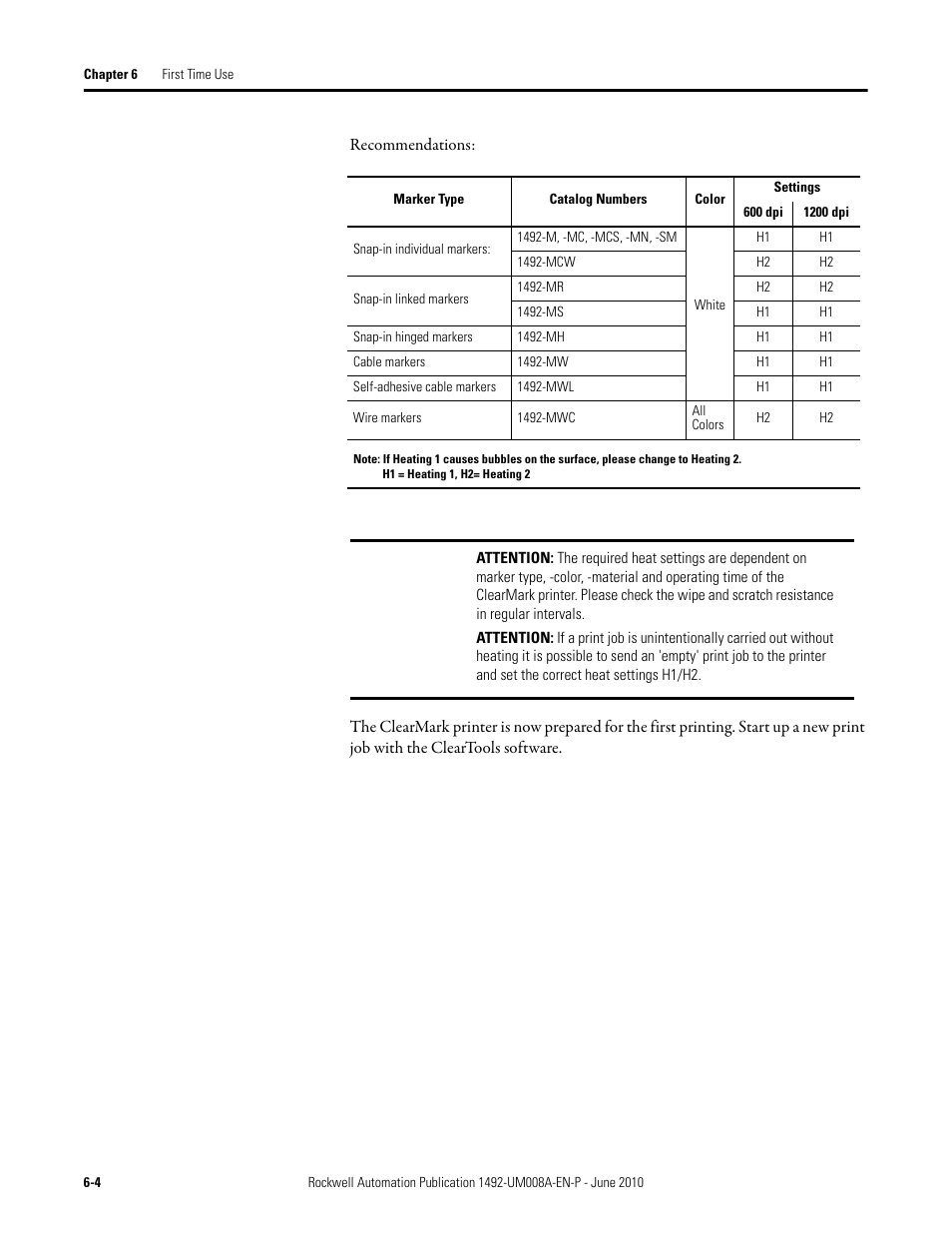 Rockwell Automation 1492-PRINT110_PRINT220 ClearMark Printer User Manual User Manual | Page 60 / 80