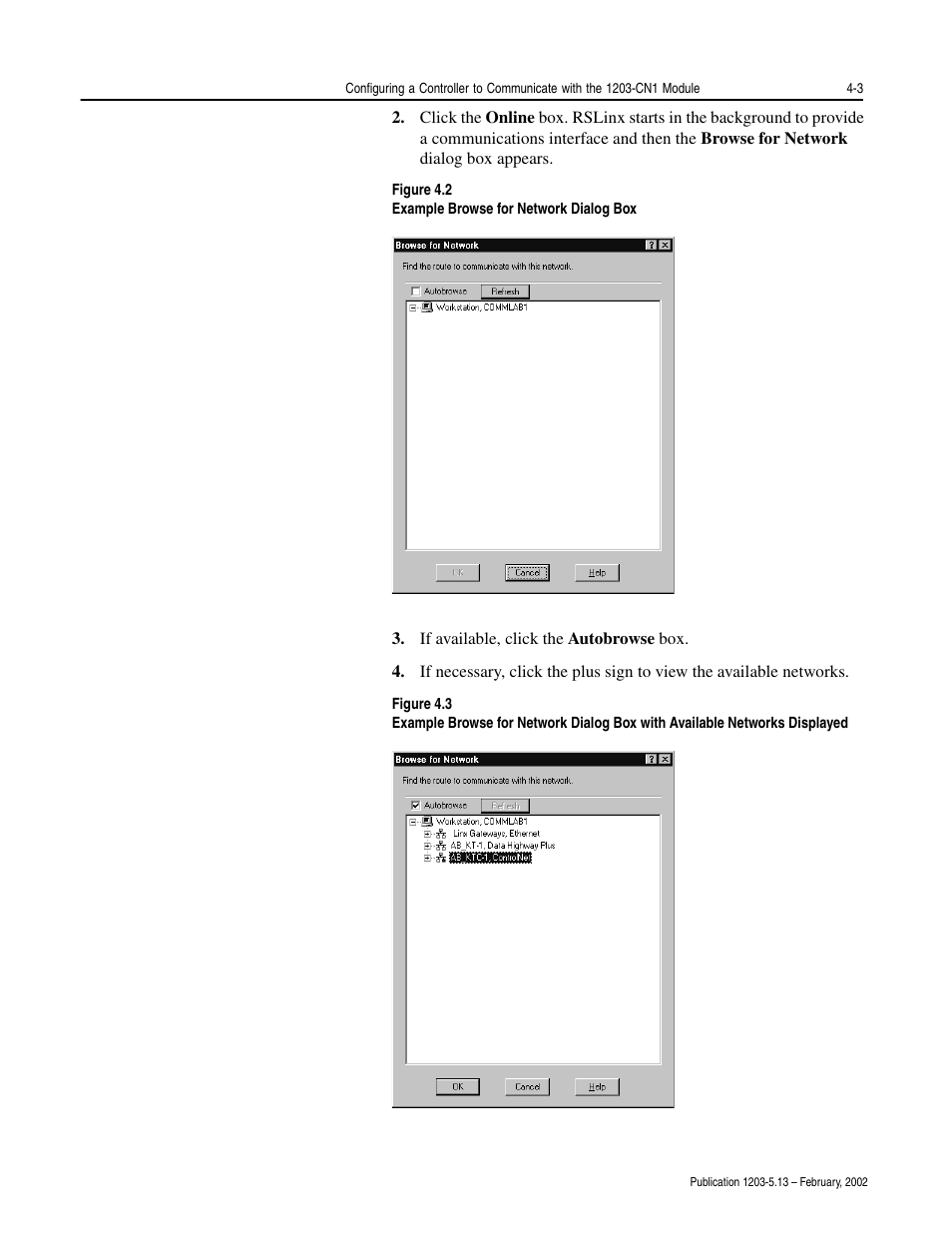 Rockwell Automation 1203-CN1 ControlNet Communications Module 1203-CN1 User Manual | Page 47 / 152