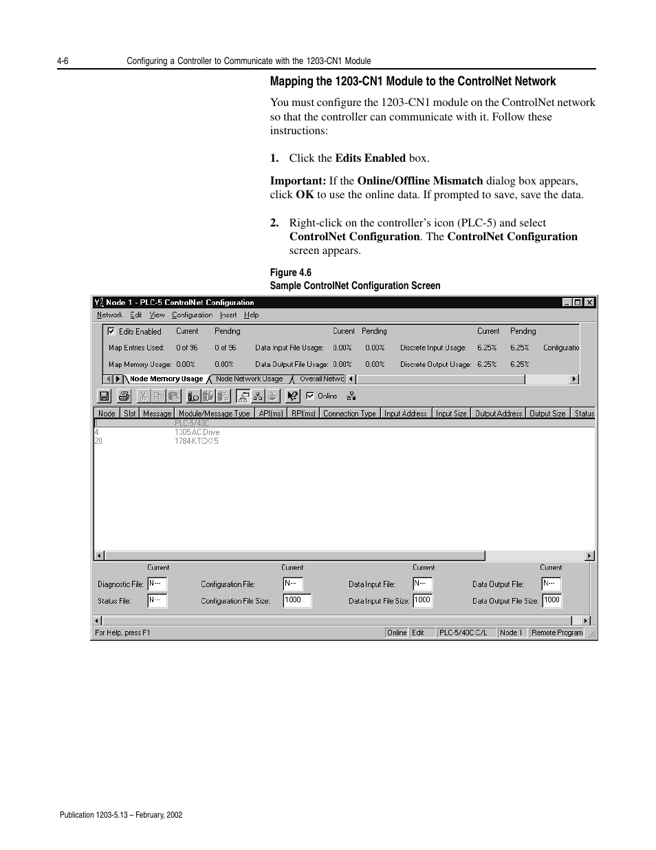 Rockwell Automation 1203-CN1 ControlNet Communications Module 1203-CN1 User Manual | Page 50 / 152