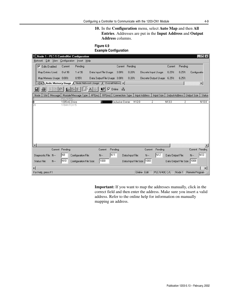 Rockwell Automation 1203-CN1 ControlNet Communications Module 1203-CN1 User Manual | Page 53 / 152
