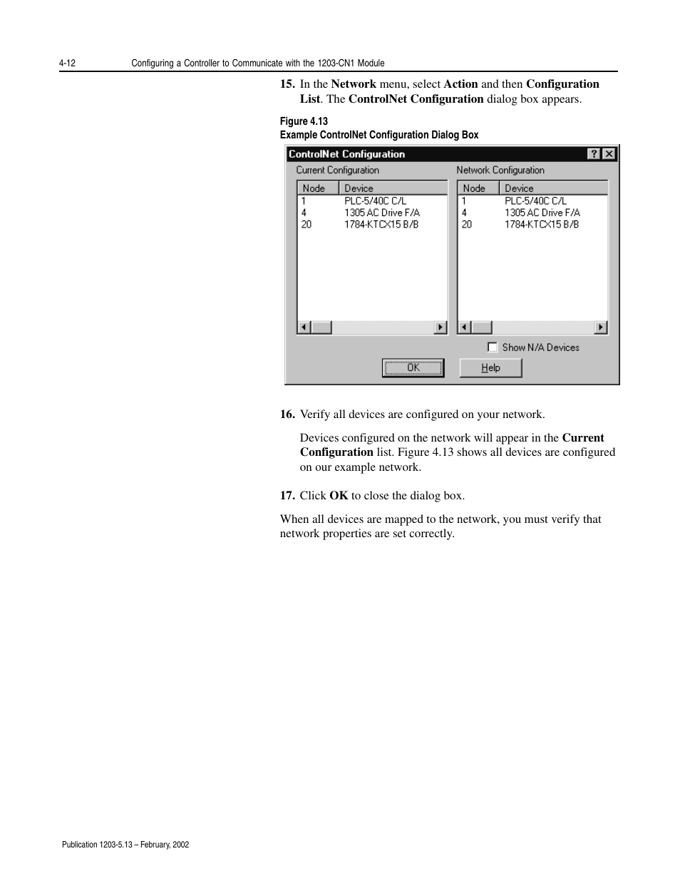 Rockwell Automation 1203-CN1 ControlNet Communications Module 1203-CN1 User Manual | Page 56 / 152