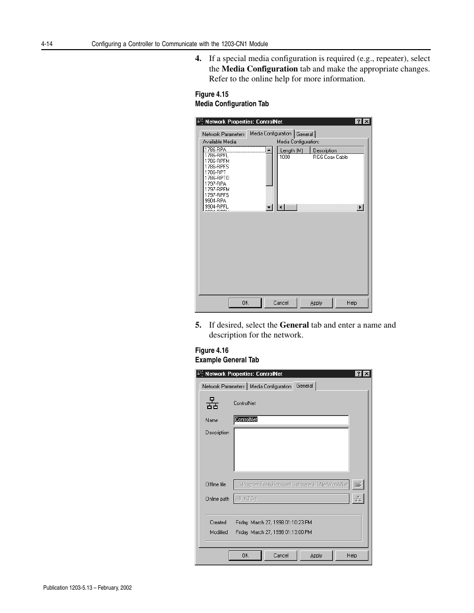Rockwell Automation 1203-CN1 ControlNet Communications Module 1203-CN1 User Manual | Page 58 / 152