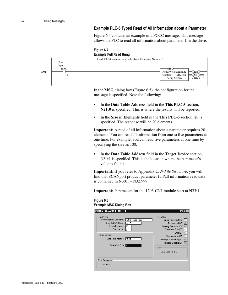 Rockwell Automation 1203-CN1 ControlNet Communications Module 1203-CN1 User Manual | Page 70 / 152