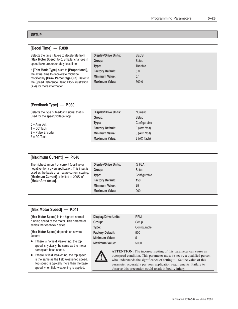 Rockwell Automation 1397 DC Drive Firmware 2.xx User Manual | Page 133 / 276