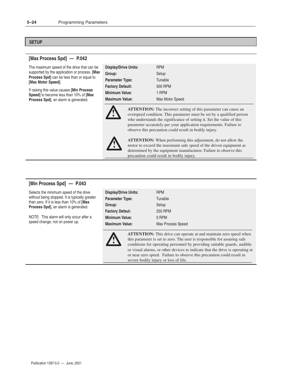 Rockwell Automation 1397 DC Drive Firmware 2.xx User Manual | Page 134 / 276