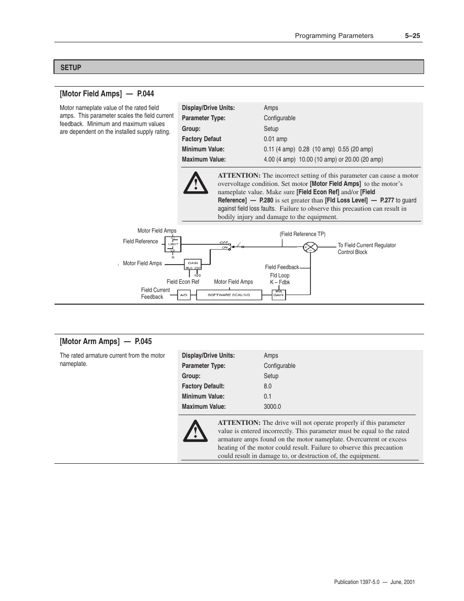 Rockwell Automation 1397 DC Drive Firmware 2.xx User Manual | Page 135 / 276