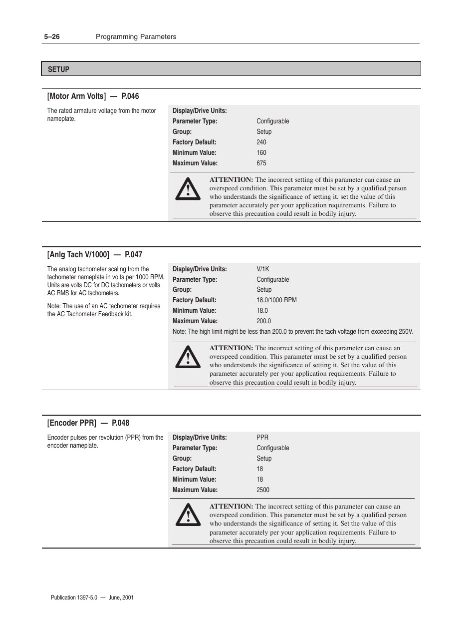 Rockwell Automation 1397 DC Drive Firmware 2.xx User Manual | Page 136 / 276