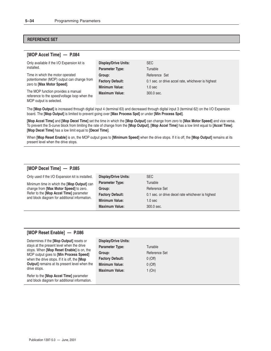 Rockwell Automation 1397 DC Drive Firmware 2.xx User Manual | Page 144 / 276