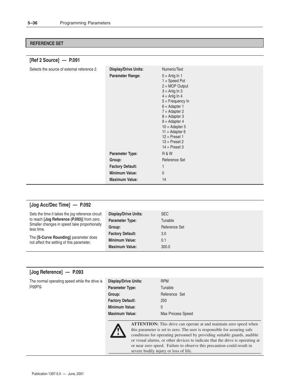 Rockwell Automation 1397 DC Drive Firmware 2.xx User Manual | Page 146 / 276